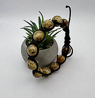 Мужской браслет шамбала из янтаря, чоловічий браслет шамбала з бурштину