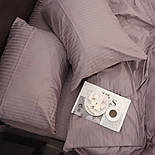 Постільна білизна євро страйп сатин Ярослав диз.№05 бурбон, фото 3