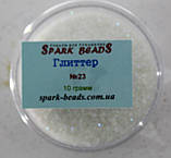 Глітер (блискітки), колір — білий хамелеон (велише, ніж No 05), 10 г No23, фото 2