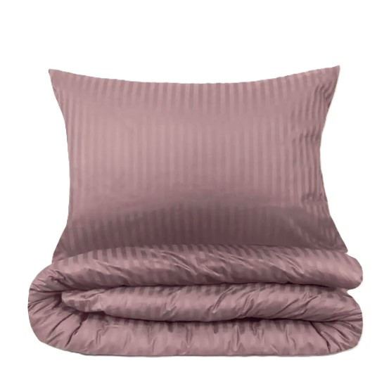 Простирадло 240х220см страйп сатин Ярослав №05 бурбон, фото 1