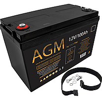 Акумуляторна батарея Techtru AGM-12-100 12 В 100 А-рік