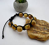 Мужской браслет шамбала из янтаря, чоловічий браслет шамбала з бурштину, фото 3