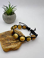 Мужской браслет шамбала из янтаря, чоловічий браслет шамбала з бурштину