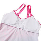 Купальник-сукня жіноча роздільна танкіні великий розмір 4XL 54 рожевий, фото 5