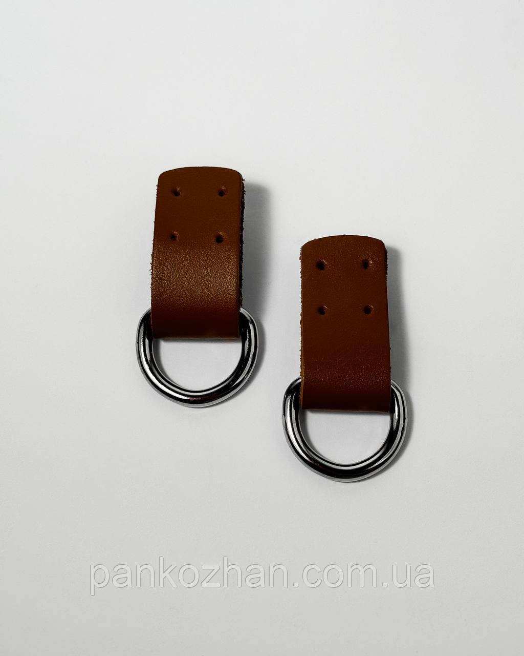 Шльовки для сумки, пришивні хрестиком,  2х8.5см, натуральна шкіра, фото 1