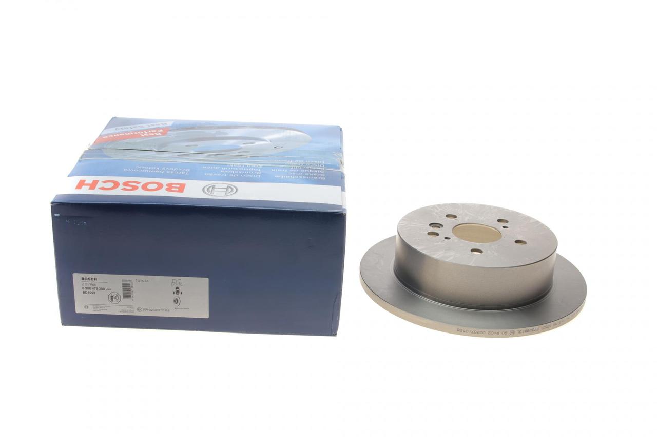 Диск гальмівний задній Toyota Avensis 01-09 291x12  0 986 479 200
