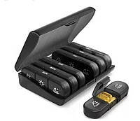 Органайзер для таблеток 7 днів таблетниця чорна