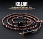 ⇒ Kbear 16 Core Pure Copper Upgrade Cable (Jack 3.5 C-pin) – 16-ти жильний мідний кабель для навушників, фото 4