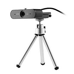 Веб камера з мікрофоном + штатив 2E 2K 30fps fixed focus чорна