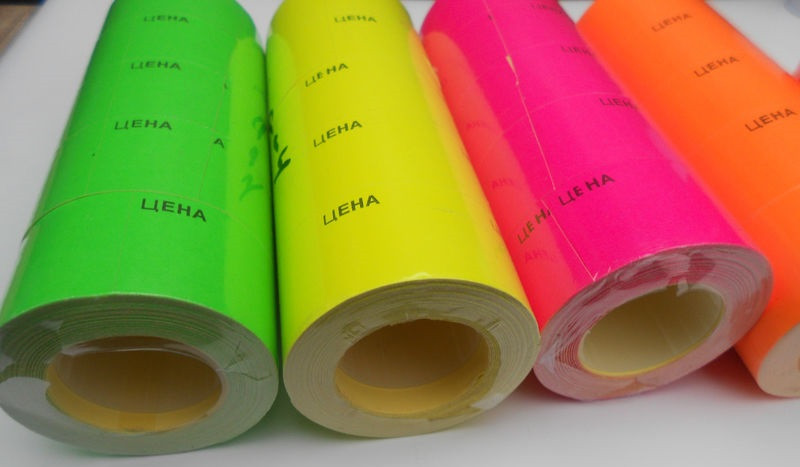 Цінник 35*50 мм., 5м слово ЦІНА, фото 1