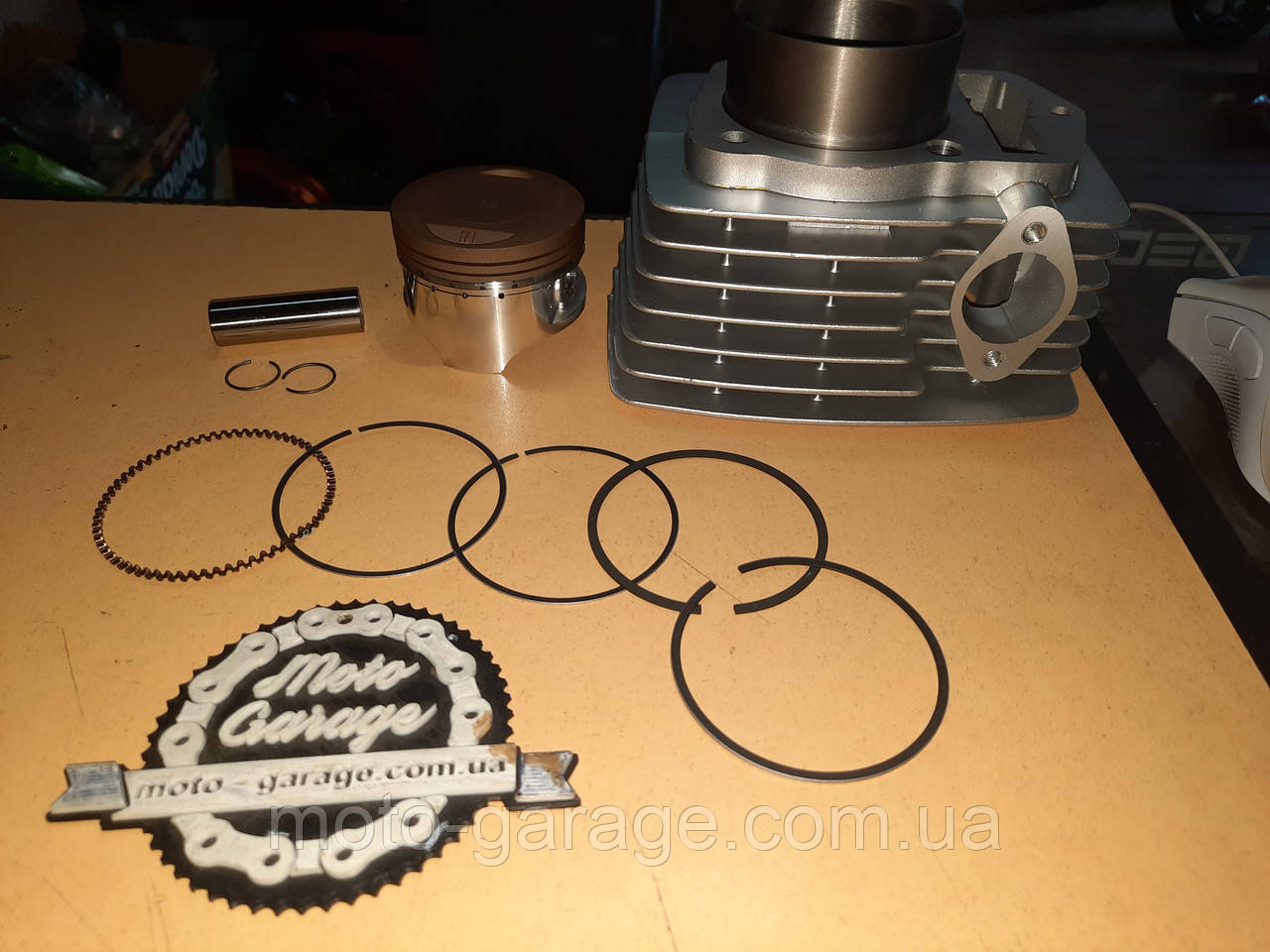 Поршнева к-кт ЦПГ, Geon X-Road Light 200,JL200-68A, Loncin CR1S,163FML, CB200, (Ø63,5 мм,H-76 мм/104 мм, P-15 мм), фото 1