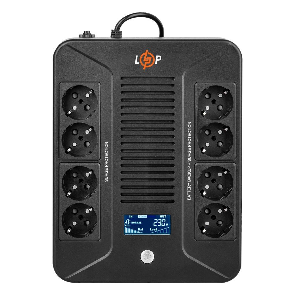 Джерело безперебійного живлення LogicPower LP-UL600VA-8PS (360Вт) з акумулятором, фото 1