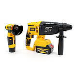 АКБ набір 2в1 DeWalt 36V (Перфоратор DCH133NT + Міні-болгарка DCG125N-18V) Набір 2в1 Деволт, фото 4