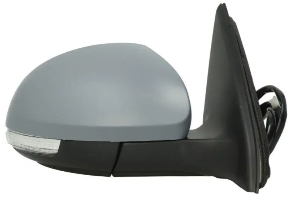 Дзеркало бокове (у зборі) Volkswagen Tiguan 07-11 Fps праве 9 PIN +вказ.пов. +підсв., склад., грунт., фото 1