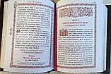Книга Святе Євангелія требне/ оклад шкіра, ураїнська мова, розмір 15*20, накладка сріблення, застібка, фото 5