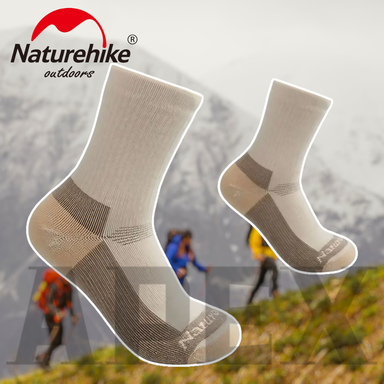 Шкарпетки Naturehike L35-39, теплі шкарпетки з вовни мериноса 2022, термо шкарпетки хакі колір Merino Wool