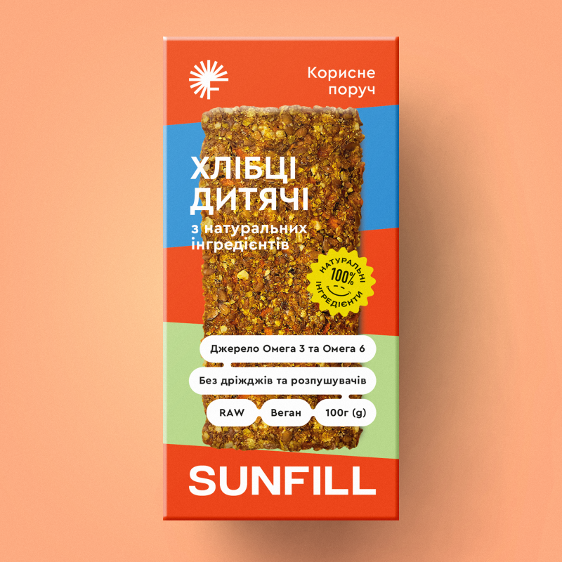 Хлібці Дитячі SUNFILL, 100 г
