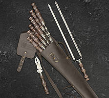 Набір шампурів "Асгард" в шкіряному кейсі 8 предметів