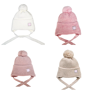 Зимові шапочки в'язані шапки для новонароджених зимові, Шапочки теплі для немовляти