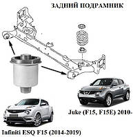 Сайлентблок Nissan Juke (F15, F15E) 2010-, Infinity ESQ (JF15) 2014-  Заднього підрамника