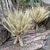 Різдвяний Дідух 15 см — натуральний декор із колосся, льону та сухоцвітів