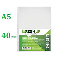 Файл для документів А5+, глянцевий прозорий, 40мкм (100 шт./уп)