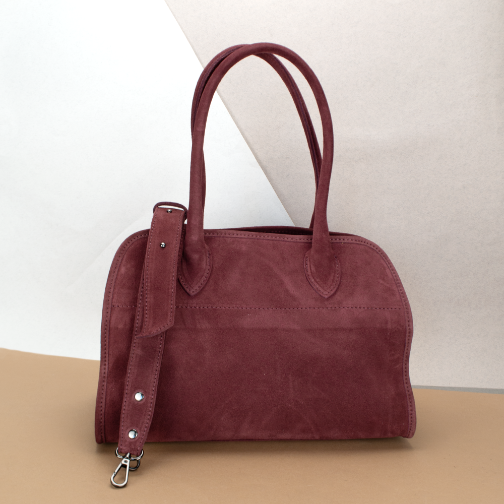 Сумка жіноча замшева Virginia Conti 03802 з 2 ручками винна