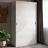 Шафа Купе 2-дверний Еверест Соната-120 120х60х217 см крафт білий, фото 2