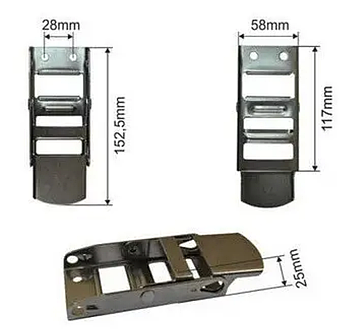 Натяжна замок з фіксатором ( кламра) для натяжки бічній штори, нержавійка-Німеччина