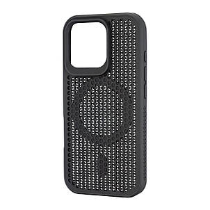 Чохол Silicone Cooling Сase with MagSafe iPhone 16 Pro Black, фото 1