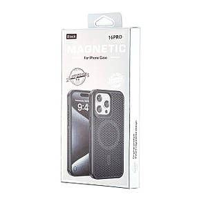 Чохол Silicone Cooling Сase with MagSafe iPhone 16 Pro Black, фото 2