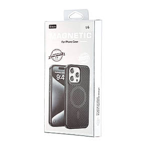 Чохол Silicone Cooling Сase with MagSafe iPhone 16 Black, фото 2