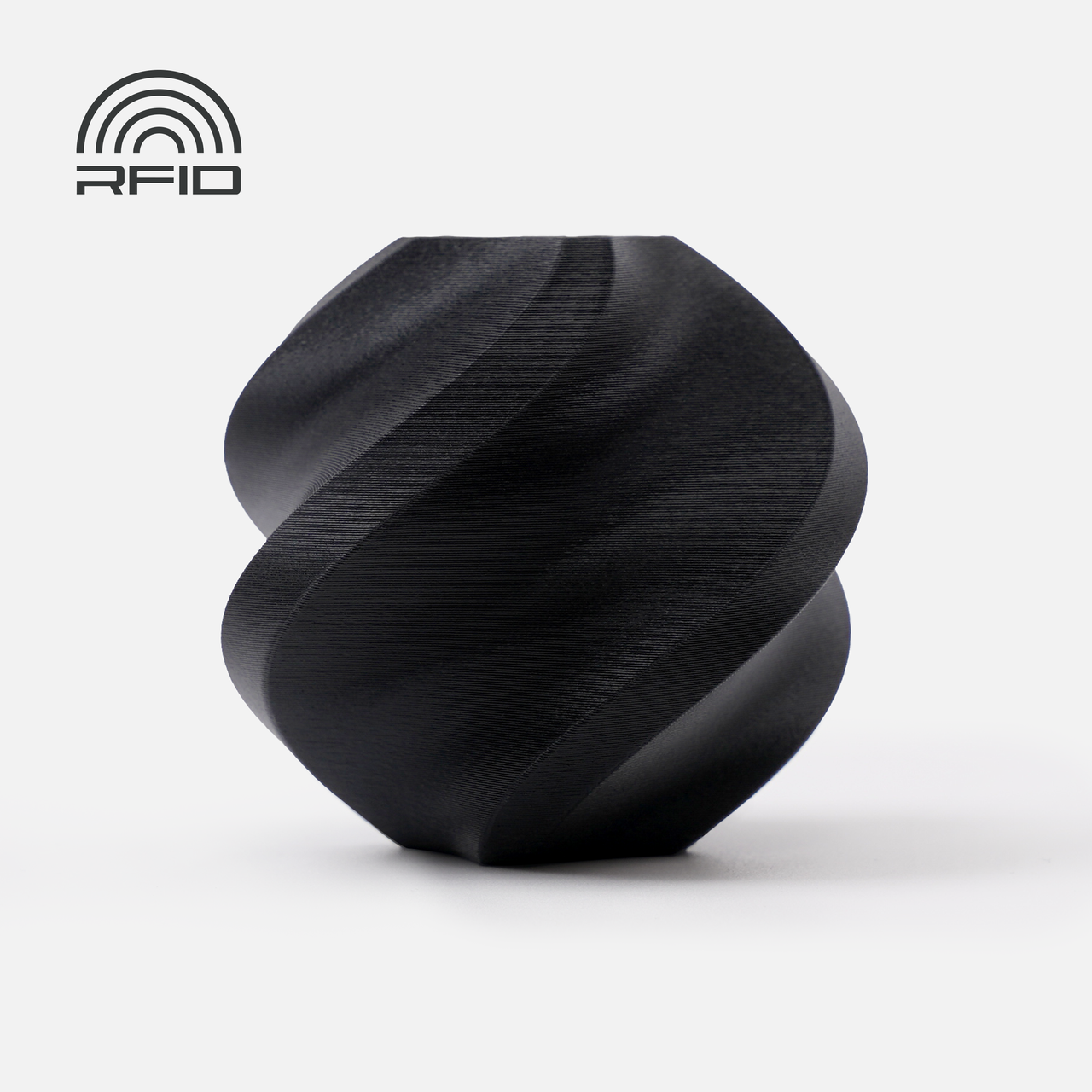Пластик філамент для 3Д-друку Bambu Lab PLA Matte Charcoal (11101), Reusable Spool, 1.75мм, 1кг, 315м, 190-230°C, Чорний