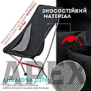 Туристичний стілець Naturehike YL-06, розкладний стільчик, стільчик для риболовлі сірий, до 150 кг, фото 3