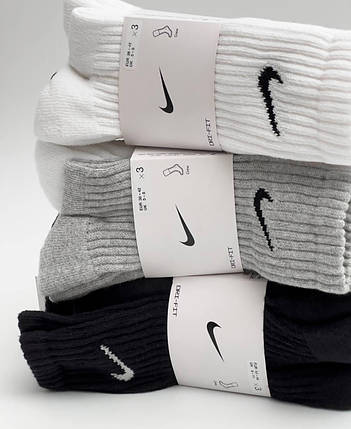 Набір високі чоловічі шкарпетки Nike Dri-Fit (41-45) 3 пари, фото 1