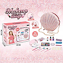 Набір косметики для дівчаток 768-19 сумка-ракушка, LED-лампа для манікюру, 22 елементи, фото 4