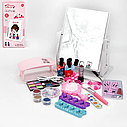 Набір косметики для дівчаток 768-19 настільне дзеркало, косметика, LED-лампа для манікюру, 21 елементи, фото 2