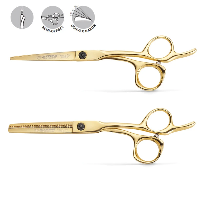 Набір перукарських ножиць Kiepe Monster Cut 242 Gold 5,5 дюймів