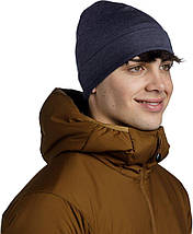 Вовняна шапка унісекс Buff Merino Heavyweight Beaney (Solid Indigo), фото 4
