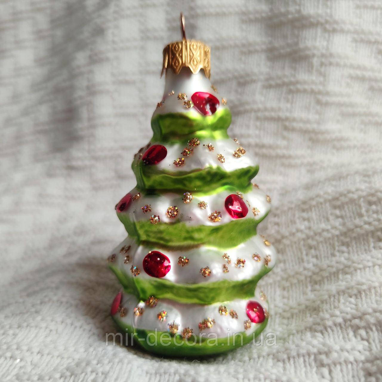 Формова скляна іграшка Ялинка, фото 1