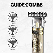 Акумуляторна машинка для стрижки волосся з дисплеєм VGR V-948 Тример для стрижки бороди та вусів, фото 4