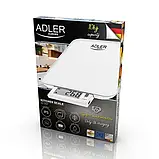 Ваги кухонні з USB зарядкою Adler AD 3167 (до 10 кг, г, фунт, унція, мл, рідка унція, тара, плоска платформа), фото 7