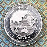 Срібна Монета Токелау 5 доларів 2020 р. Глобус, фото 4
