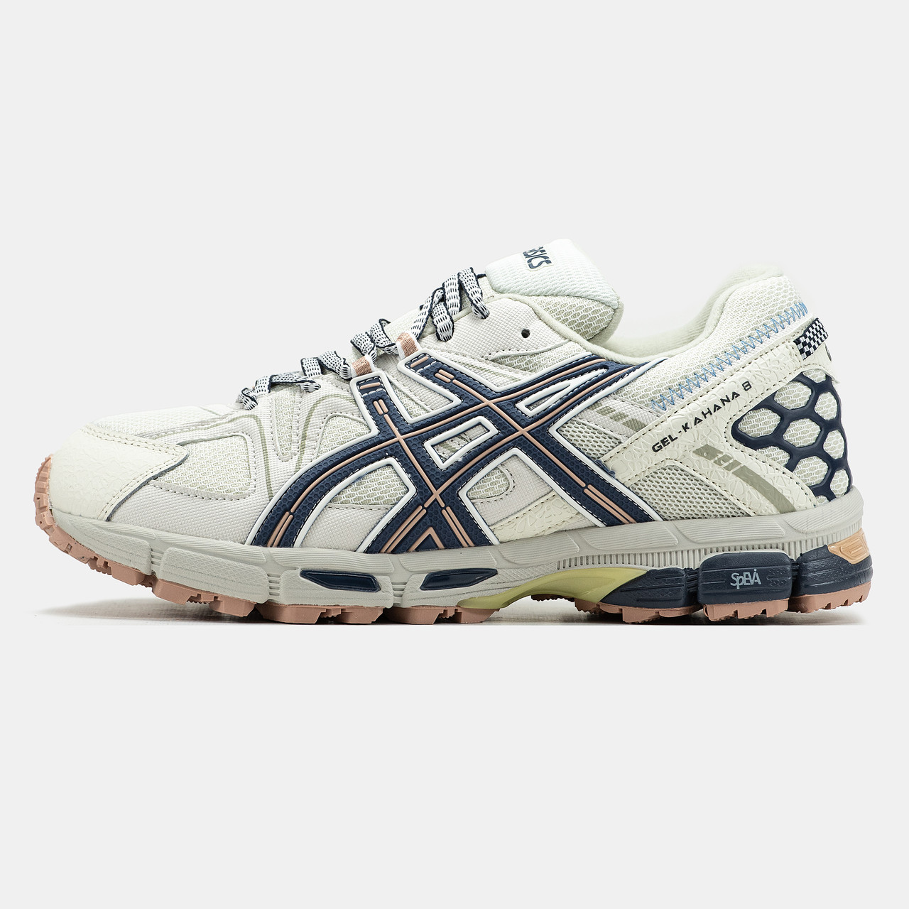 Зимові Чоловічі Кросівки Asics Gel-Kahana 8 Waterproof Beige Blue Winter Fur | бежеві з синім, водостійкі, утеплені хутром, 41–45