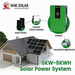 Гибридний сонячний інвертор WHC Solar з функцією MPPT HVM 5K Plus