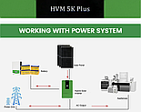 Гибридний сонячний інвертор WHC Solar з функцією MPPT HVM 5K Plus, фото 6