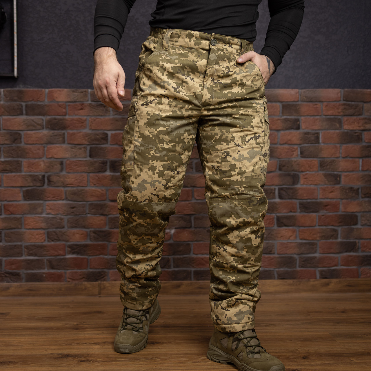 Штани ріп-стоп піксель утеплені зимові тактичні, фото 1