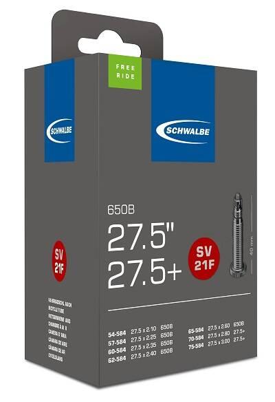 Камера 27.5x2.10/3.00 (54/75-584) Schwalbe SV21F FV Presta 40мм Art 10400073