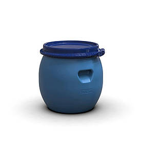 Пластикова бочка Litolan 35л з хомутом Так