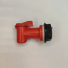 Кран пластиковий для рукомийника, ємності Litolan, Європласт, Консенсус, Червоний Так